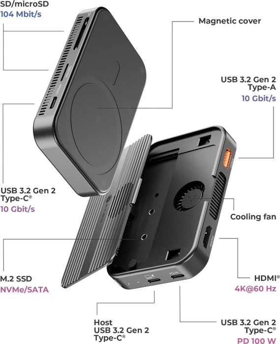 RaidSonic Icy Box IB-DK4071M-CU31, USB-C 3.1 [Buchse]