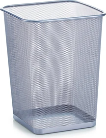 Zeller Mesh Papierkorb eckig silber