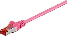 goobay Patchkabel, Cat6, S/FTP, RJ-45/RJ-45, 50m, rosa
