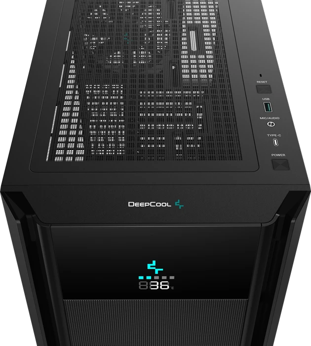 DeepCool CH510 Mesh Digital, schwarz, Glasfenster
