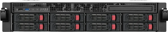 SilverStone RM21-308, Rackmount Storage, schwarz/grau, 2HE, ATX