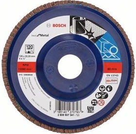 Bosch Professional X571 Best for Metal Fächerschleifscheibe gerade K120, 125x22.23mm, 1 Stück