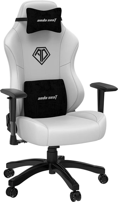 Anda Seat Phantom 3 L Gamingstuhl, Cloudy White, Kunstleder weiß/Logo schwarz