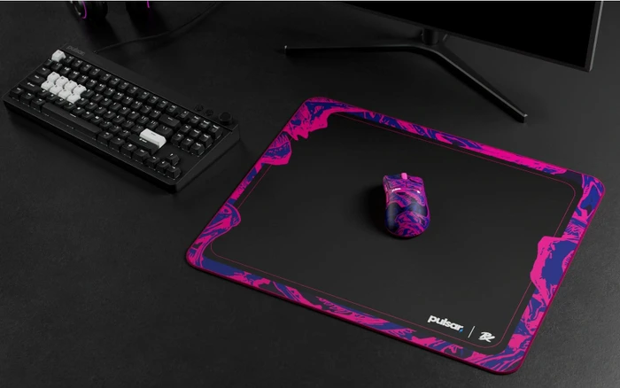 Pulsar Gaming Gears eS eSports Gaming-Mauspad XL, 490x420mm, PRX Edition schwarz/pink
