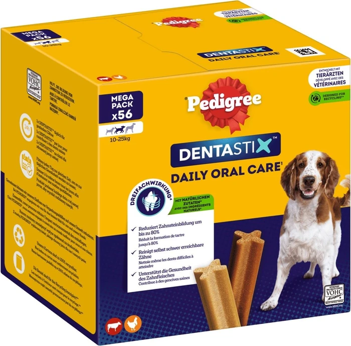 Pedigree Dentastix, Daily Oral Care, mittelgroße Hunde, 56 Stück