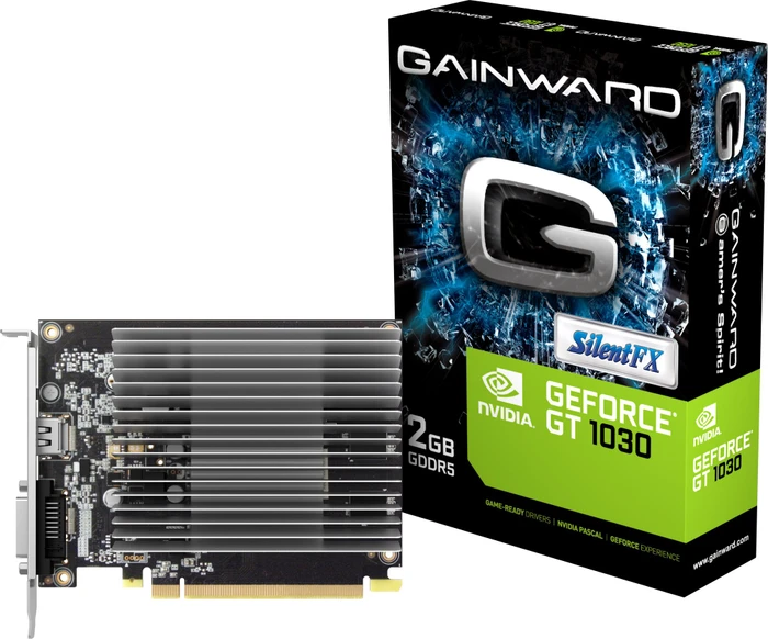 Gainward GeForce GT 1030 SilentFX, 2GB GDDR5, DVI, HDMI
