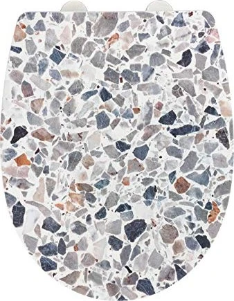Wenko Terrazzo WC-Sitz mit Absenkautomatik High Gloss mehrfarbig