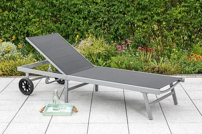 Merxx Tessin Gartenliege grau