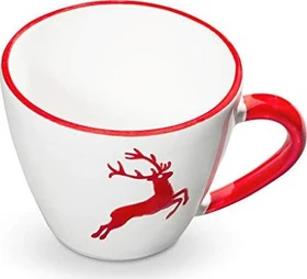 Gmundner Keramik Rubinroter Hirsch Cappuccinotasse 160ml