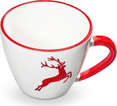 Gmundner Keramik Rubinroter Hirsch Cappuccinotasse 160ml
