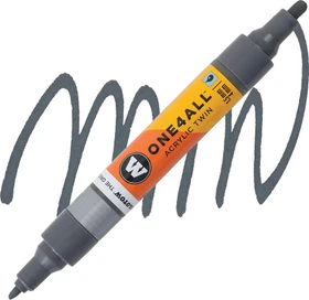 Molotow ONE4ALL Twin 1.5/4mm Acrylmarker dunkelgraublau