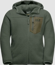 Jack Wolfskin Ice Cloud Hood Jacke thyme green (Junior)
