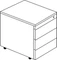 mauser Rollcontainer line, 1x Utensilienauszug, 3x Materialschublade, reinweiß/ahorn/weißaluminium Vorschaubild