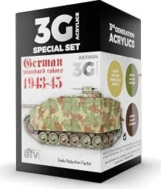 AK-Interactive 3rd Gen Acrylic Colors German Standard Colors 1943-1945 Farbset, 3-tlg.