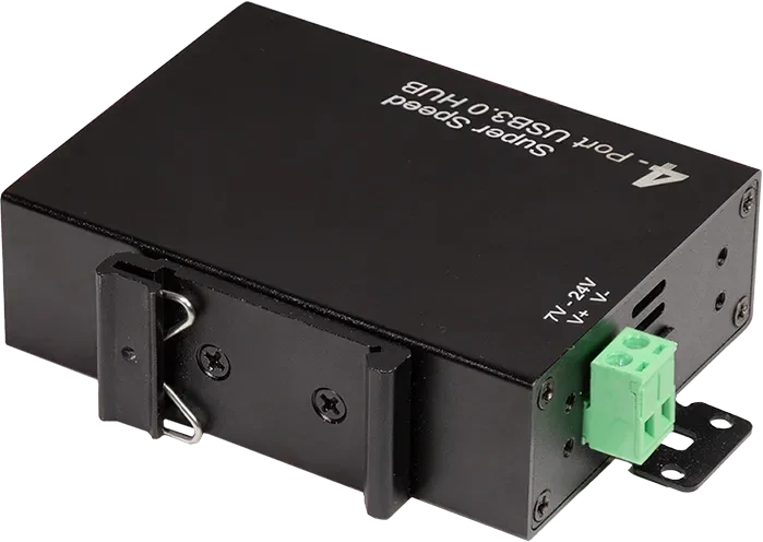 LogiLink Industrial Railmount USB-Hub, 4x USB-A 3.0, USB-B 3.0 [Buchse]