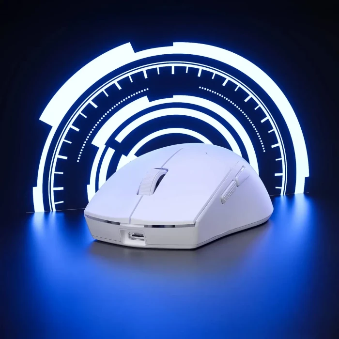 Redragon K1NG Max M918 Pro 1KHz Wireless, weiß, USB/Bluetooth