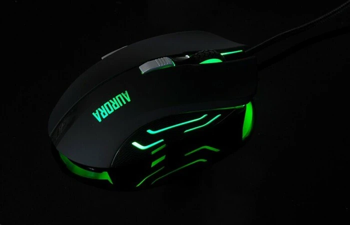 iBox Aurora A-1 Gaming Mouse schwarz, USB