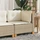 vidaXL Eck-Gartensofa mit Kissen beige (365904)