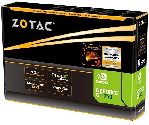 Zotac GeForce GT 740, 1GB GDDR5, VGA, DVI, HDMI