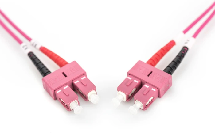 Digitus LWL Duplex Kabel, OM4, 2x SC Stecker/2x SC Stecker, 2m, violett
