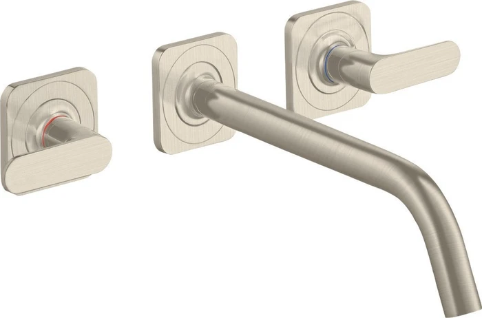 Hansgrohe Axor Citterio M 3-Loch Waschbeckenarmatur mit Hebelgriffen 226mm brushed nickel