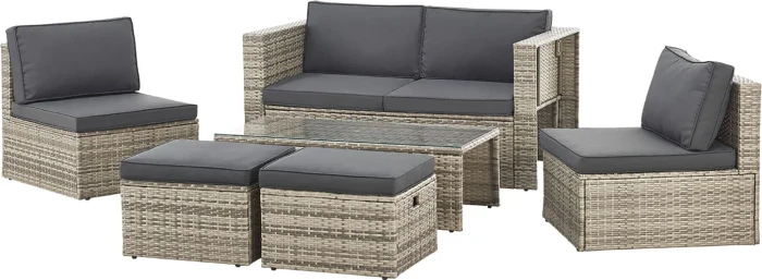Juskys Salou Polyrattan Lounge-Set