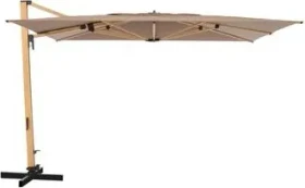 Doppler Alu Wood Ultra XL Sonnenschirm 400x300cm greige