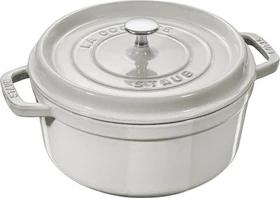 Zwilling Staub Cocotte Schmortopf rund 26cm 5.2l weißer trüffel