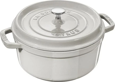 Zwilling Staub Cocotte Schmortopf rund 26cm 5.2l weißer trüffel