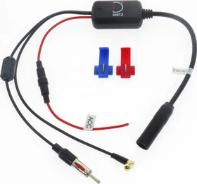 Dietz DAB+/UKW Aktivsplitter - DIN Buchse auf DIN Stecker / SMB Buchse