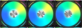 Lian Li Uni Fan AL120 V2, schwarz, LED-Steuerung, 120mm, 3er-Pack