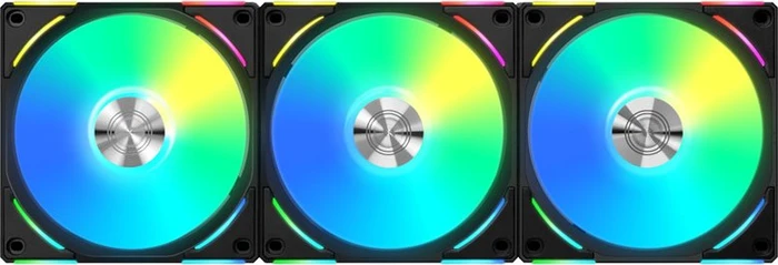 Lian Li Uni Fan AL120 V2, schwarz, LED-Steuerung, 120mm, 3er-Pack