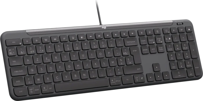 Logitech K620 Signature Slim Wired for Business, Graphite, USB, BE