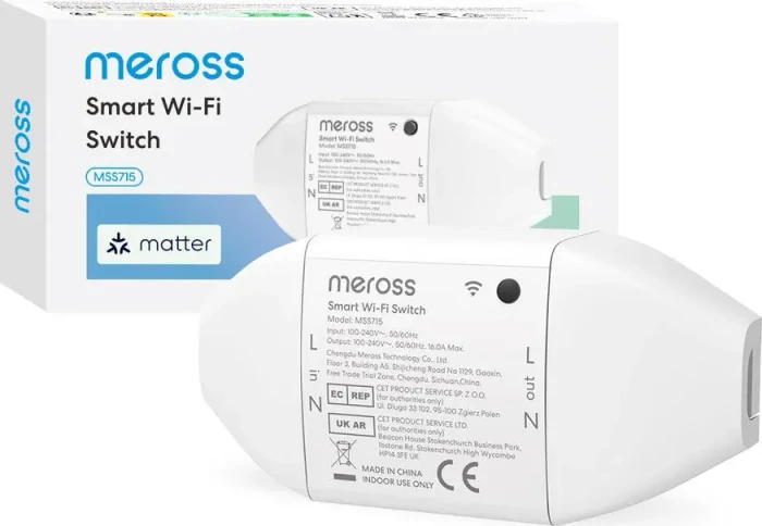 Meross MSS715 Smart WiFi Switch mit Strommessfunktion, Schaltaktor