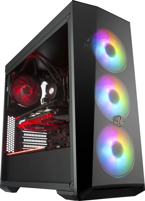Cooler Master MasterBox Lite 5 ARGB, schwarz, Glasfenster