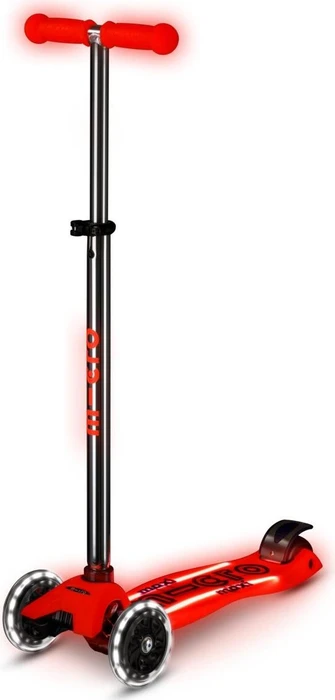 Micro Maxi Micro Deluxe Glow LED Plus Kickboard aura red