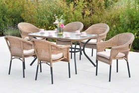 Merxx Ravenna Gartenmöbel-Set braun, 13-tlg.