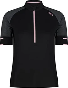 CMP Rad Half Zip Trikot kurzarm nero/fard (Damen)