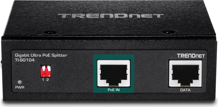 TRENDnet Industrial Railmount Gigabit PoE-Splitter, 2x RJ-45, PoE++ PD