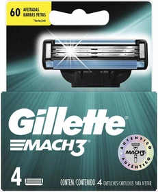 Gillette Mach3 Rasierklinge, 4 Stück