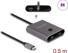 DeLOCK USB-C bidirektionaler 2-auf-1 Switch, USB-C 3.1 [Stecker] (11500)