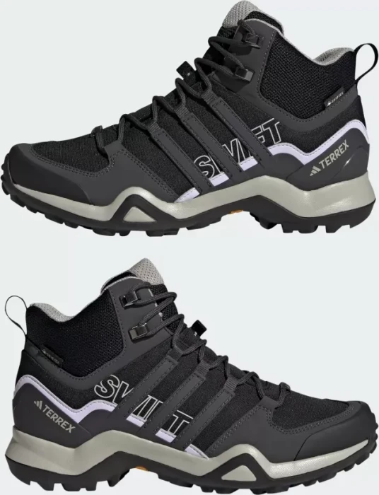 adidas Terrex Swift R2 Mid GTX core black/dgh solid grey/purple tint (Damen)