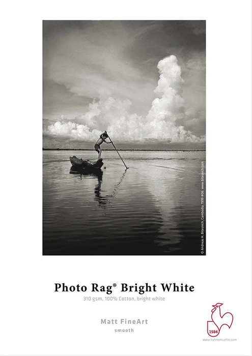 Hahnemühle Digital Matt FineArt Photo Rag Bright White Fotopapier matt weiß, A3, 310g/m², 25 Blatt