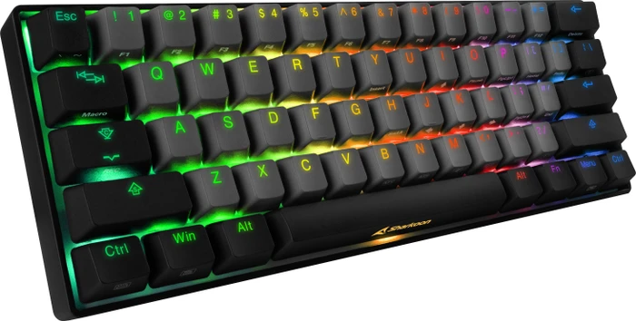 Sharkoon Skiller SAC20 S4 Keycap Set for Skiller SGK50 S4, Kunststoff (PBT) Double-Shot, grau/schwarz, 61 Tasten, ANSI-US