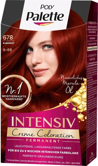 Schwarzkopf Poly Palette Haarfarbe 678 Rubinrot, 128ml