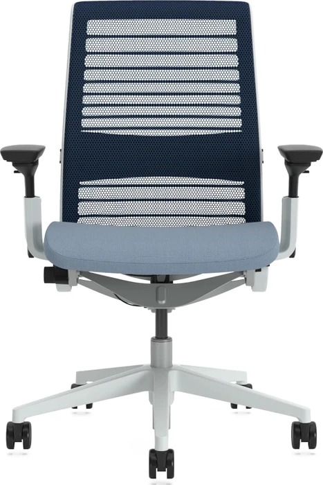 Steelcase Think Bürostuhl mit Armlehnen, royalblau/hellblau