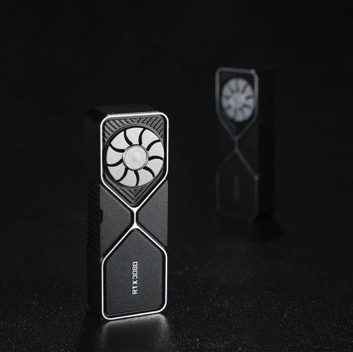 Keychron Graphics Card RTX3080 Alu Alloy Artisan Keycap, Aluminium, schwarz/silber, 1 Taste