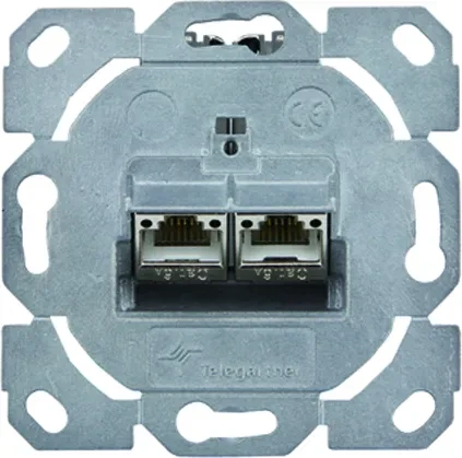 Telegärtner Modul-Aufnahme AMJ-S flex inkl. 2 AMJ-S-Module Cat.6A T568A
