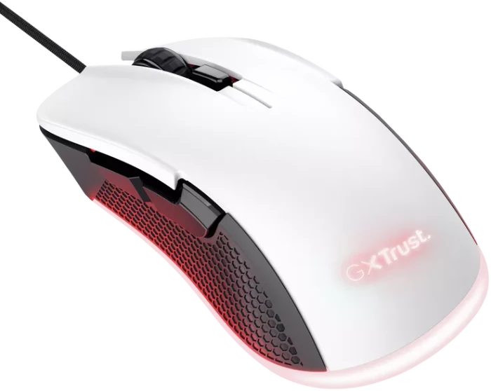 Trust Gaming GXT 922 YBAR RGB Gaming Mouse weiß, ECO zertifiziert, USB