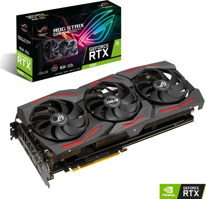 ASUS ROG Strix GeForce RTX 2060 EVO, ROG-STRIX-RTX2060-6G-EVO-GAMING, 6GB GDDR6, 2x HDMI, 2x DP